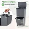 COSTWAY 36 L, pattumiera a 2 scomparti con scomparto Anteprima dell’immagine prodotto 3
