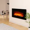 A modern living room with a wall-mounted electric fireplace. Anteprima dell’immagine prodotto