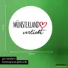 Huuraa Aufkleber Münsterland verliebt 10cm rund Sticker Produktbild-Vorschau 3
