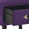 Nachttisch Dunkelviolett 40 x 35 x 40 Samt , Nachttische & Produktbild-Vorschau 6