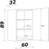 Flex Well Hängeschrank Wito BxTxH 60 x 32 x 89 cm weiß matt Produktbild-Vorschau 7