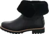 A black winter boot with a fur trim. Anteprima dell’immagine prodotto
