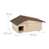Relaxdays Igelhaus, Holz, Igelhotel mit Boden, 2 Kammern, Produktbild-Vorschau 6