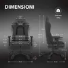 Sedia da gaming SENSE7 Spellcaster in tessuto nero-grigio - Anteprima dell’immagine prodotto 3