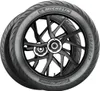 Two motorcycle tires and wheels are shown against a white background. Anteprima dell’immagine prodotto