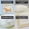 Dackel mit Blume Kissen mit Spruch Gute Laune Kissen Produktbild-Vorschau 4