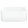 vidaXL Waschbecken Weiß 48x37x13 cm Keramik Rechteckig Produktbild-Vorschau 5