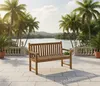Lesli Living Landhausbank Cardiff 130 cm Teak C-Grade Produktbild-Vorschau 10