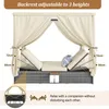 A diagram showing a double lounge chair with adjustable backrests and dimensions. Anteprima dell’immagine prodotto