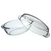 Owalne naczynie do pieczenia 2,8+1,8l 34x19,6cm szklane z Podgląd zdjęcia produktu 2