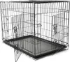 TRESKO® Hundekäfig 91x58x64cm Metall Transportkäfig Auto Produktbild-Vorschau 4