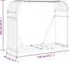 vidaXL Riparo per legna da ardere Marrone 120x45x100 cm Anteprima dell’immagine prodotto 7