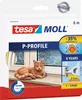 The image shows the retail packaging of a Tesa Moll P-Profile window seal. Produktbild-Vorschau
