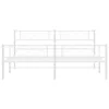 Bettgestell mit Kopf- und Fußteil Metall Weiß 183x213 cm Produktbild-Vorschau 4