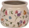 Clayre & Eef Pot de fleurs Ø 12x10 cm Beige Céramique Voir les images du produit 3