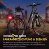 An electric bicycle is shown at night with city lights in the background. Produktbild-Vorschau