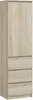 BDW, armadio con 3 cassetti, 50×180,5×40 cm, rovere Sonoma Anteprima dell’immagine prodotto 5