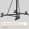 Close-up view of the base of a boxing stand with weight plates on the storage pegs. Produktbild-Vorschau
