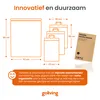 Diagrams and text illustrating the features and dimensions of a laundry sorter. Produktbild-Vorschau