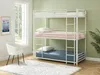 Dreifach-Etagenbett 3 x 90 x 190 cm - Metall - Weiß - Produktbild-Vorschau 2