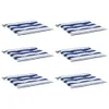 vidaXL Gartenstuhl-Kissen 6 Stk. Blau & Weiß Gestreift Produktbild-Vorschau 7