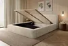 FEDVE Polsterbett MUMMO aus Velours 180x200 cm, Creme Produktbild-Vorschau 4