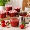 100 pots 230 ml To 82 couvercle rouge à carreaux avec sucre Voir les images du produit 4