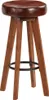 vidaXL Barhocker 2 Stk. Echtleder und Akazien-Massivholz -  Produktbild-Vorschau 3