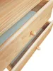 Close-up view of two open drawers of a wooden nightstand. Produktbild-Vorschau
