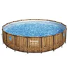 Bestway Round Power Steel Swim Vista Schwimmbad – Holzdruck Produktbild-Vorschau 3