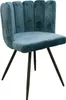 Chaise Ariel Velours Bleu Canard - Lot De 2 Voir les images du produit 2