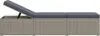 vidaXL Chaise longue avec support Poly rotin gris Voir les images du produit 10