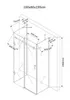 BuyLando Ida 120x80x195 cm U Form Duschkabine Schiebesystem Produktbild-Vorschau 5