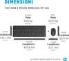 HP Tastatur+Maus 330 Set Kabellos USB-A Schwarz Produktbild-Vorschau 11
