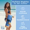 Blumtal Mikrofaser Strandtuch 90x180 cm – Blau gestreift, Produktbild-Vorschau 4