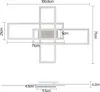 Diagrams showing the dimensions of a ceiling light fixture. Anteprima dell’immagine prodotto