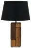Tischlampe TAINA aus recyceltem Massivholz, Natur/Schwarz - Produktbild-Vorschau 3