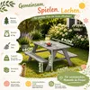 HAGO24 Kindersitzgruppe Sitzset Kinderbank Picknicktisch Produktbild-Vorschau 5