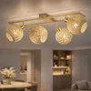 Luxolar LED Rahmen Deckenlampe 4-flammig E27 Rattan Boho Produktbild-Vorschau 6