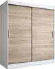 Szafa przesuwna 180x200cm - Biały Mat i Dąb Sonoma - Szafa Podgląd zdjęcia produktu 13