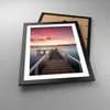 Gerahmtes Poster - Schwarzer Rahmen - Brücke Rosa Himmel - Produktbild-Vorschau 3