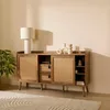 Sideboard mit 2 Türen und 2 Schubladen, mit Rattanfronten, Produktbild-Vorschau 2