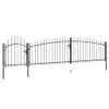 vidaXL Gartentor Woerden mit Speerspitze 5x1 m Schwarz Produktbild-Vorschau 5