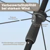 Sekey Sonnenschirm Rund Ø160cm Gartenschirm UV Schutz 50+ Produktbild-Vorschau 3