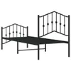Bettgestell mit Kopf- und Fußteil Metall Schwarz 75x190 cm Produktbild-Vorschau 6