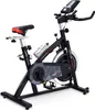 A black Sportstech Speedbike SX200 is shown against a white background. Produktbild-Vorschau