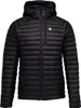 Schwarze Insulationsjacke "Men"s Approach Down Hoody" von Black Diamond mit Kapuze und Reißverschlusstasche.