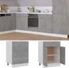 vidaXL Mobile basso con cassetti Grigio cemento 60x46x81,5 Anteprima dell’immagine prodotto 1