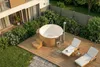 FinnTherm Holz Badefass Stockholm aus Thermoholz, Hot Tub Ø Produktbild-Vorschau 3