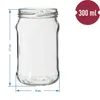 Skleněná dóza na zavařeniny se šroubovacím uzávěrem 300 ml Náhled obrázku produktu 5